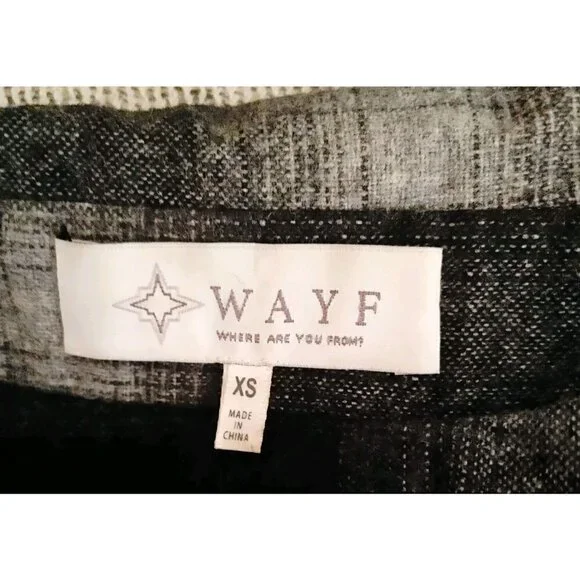 WAYF Plaid Sleeveless Tunic Vest Zip Front in Black and Gray Size XS - Picture 7 of 8